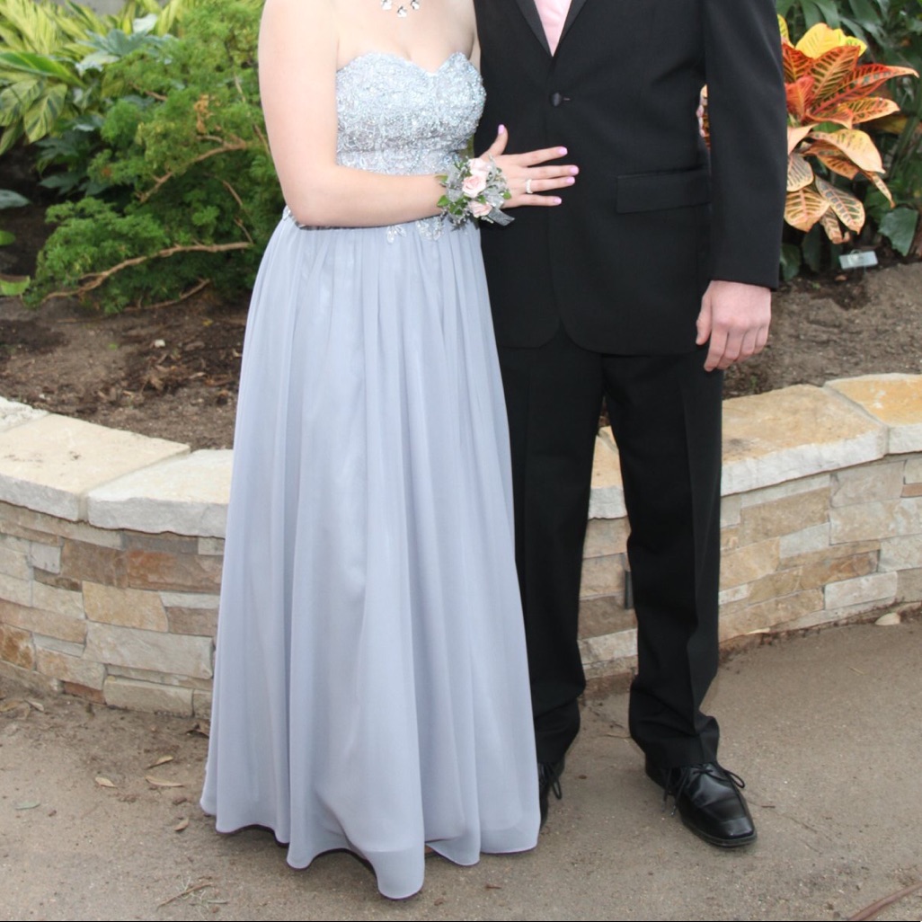 Light Purple Strapless Prom Dress